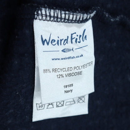 Weird Fish Men's Blue Full Zip Fleece Jacket Size S Outdoor Casual