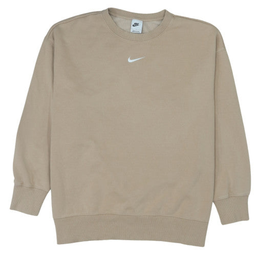 Nike Women’s Beige Crew Neck Pullover Sweatshirt Size L