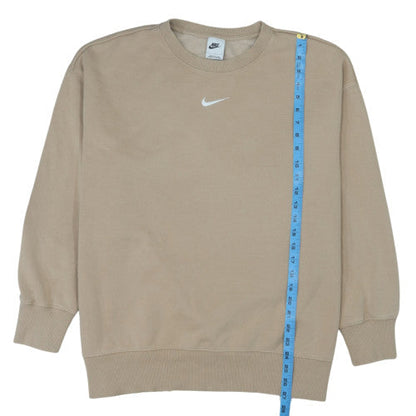 Nike Women’s Beige Crew Neck Pullover Sweatshirt Size L