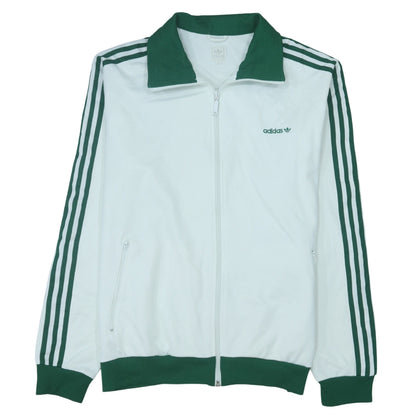 Adidas Men's White Green XL Track Jacket Full Zip Sportswear
