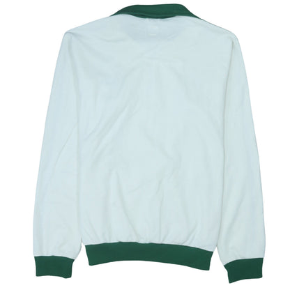 Adidas Men's White Green XL Track Jacket Full Zip Sportswear