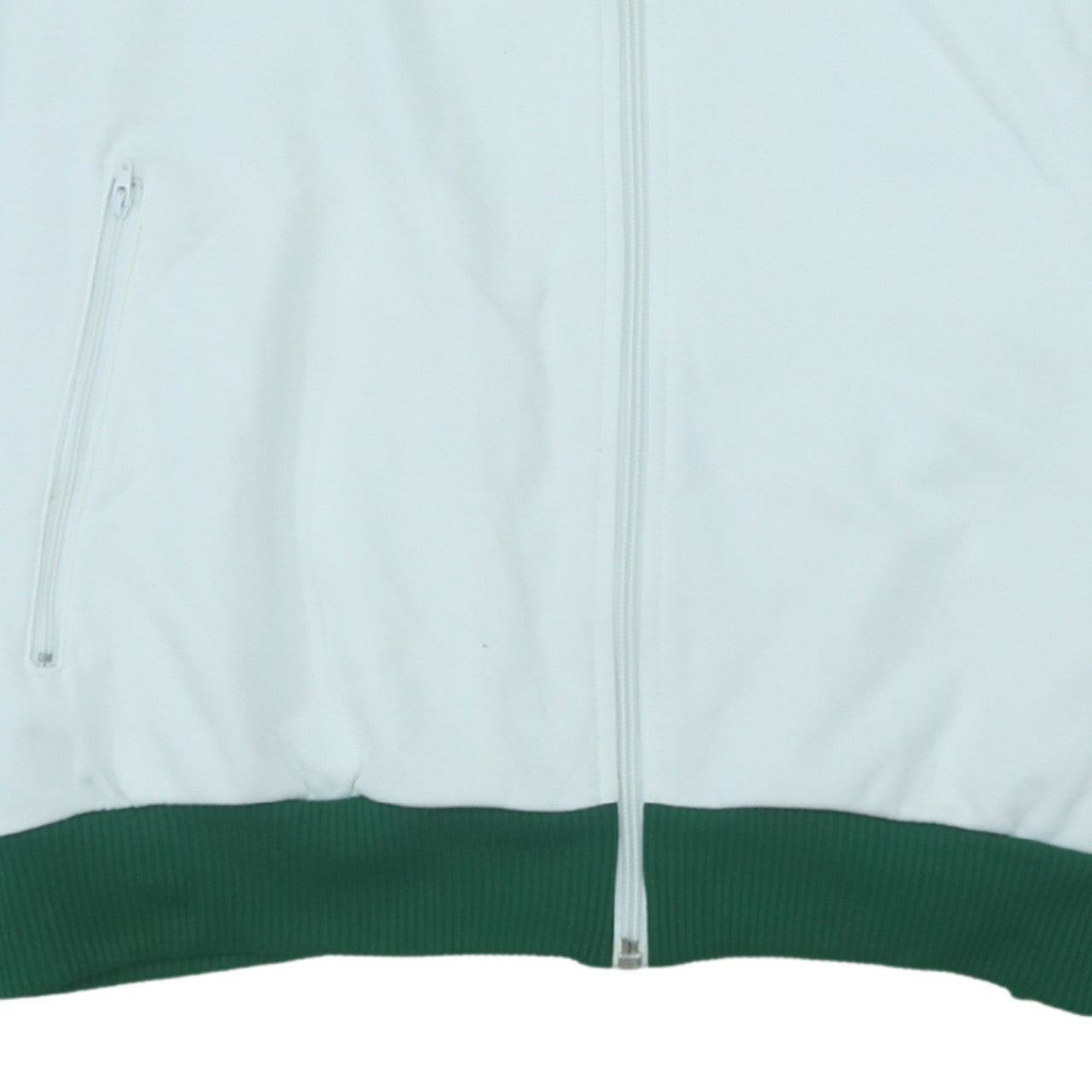 Adidas Men's White Green XL Track Jacket Full Zip Sportswear