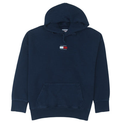 Tommy Jeans Men's Blue XL Pullover Hoodie Classic Logo Fleece
