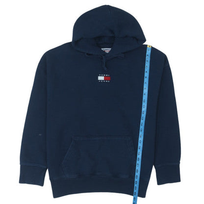 Tommy Jeans Men's Blue XL Pullover Hoodie Classic Logo Fleece
