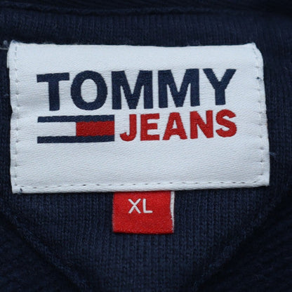Tommy Jeans Men's Blue XL Pullover Hoodie Classic Logo Fleece