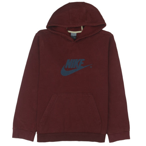 Nike Men's Brown Pullover Hoodie M Fleece Logo Sweatshirt