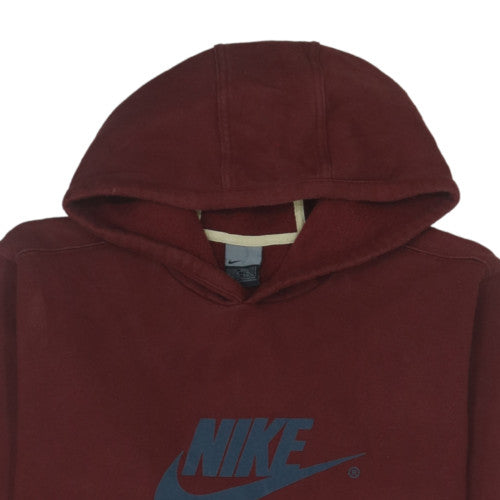 Nike Men's Brown Pullover Hoodie M Fleece Logo Sweatshirt