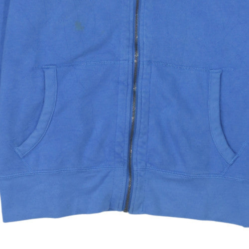 Ralph Lauren Men’s Blue Full Zip Hoodie Size M Logo Cotton Blend