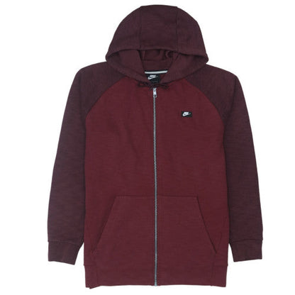 Nike Men's Red Full Zip Hoodie Size L Regular Fit Sportswear