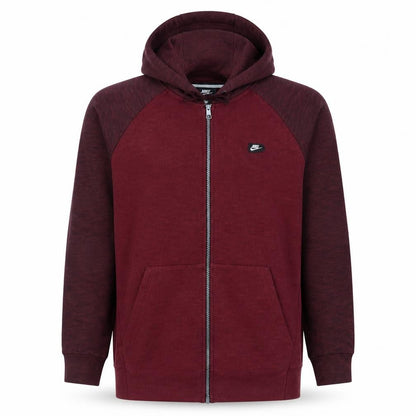Nike Men's Red Full Zip Hoodie Size L Regular Fit Sportswear