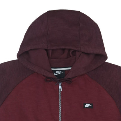 Nike Men's Red Full Zip Hoodie Size L Regular Fit Sportswear