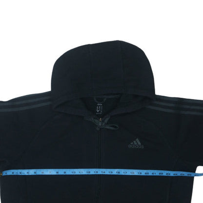 Adidas Men's Black Full Zip Hoodie Size M Sports Fleece Sweatshirt