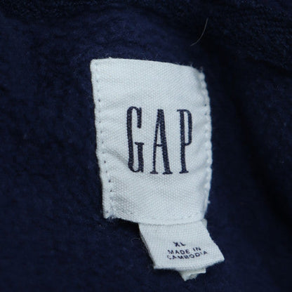 GAP Men's Blue Full Zip Hoodie XL Fleece Graphic Patriotic Logo
