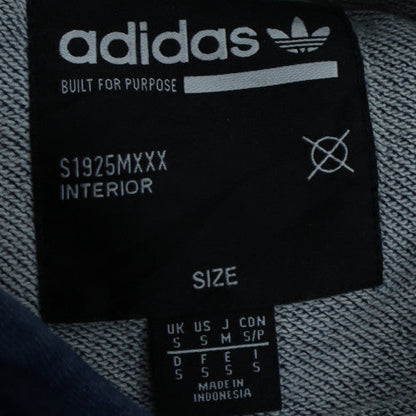 Adidas Men Blue Pullover Hoodie Small Logo Sports Cotton Sweatshirt