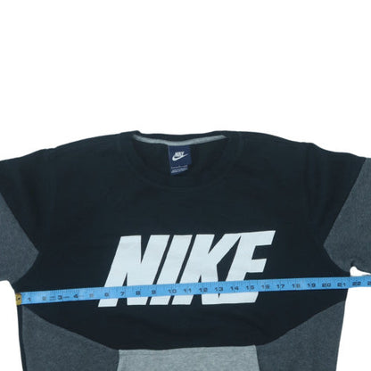Nike Men's Black Grey Pullover Sweatshirt Size S Logo Graphic