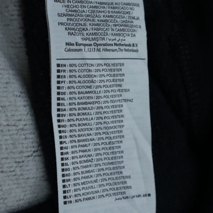 Nike Men's Black Grey Pullover Sweatshirt Size S Logo Graphic