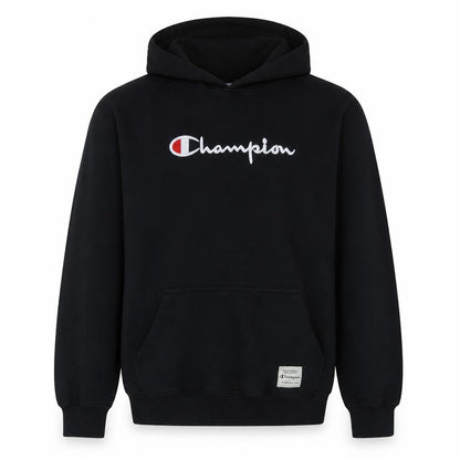 Champion Men's Black XL Pullover Hoodie Embroidered Logo Sportswear