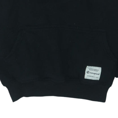 Champion Men's Black XL Pullover Hoodie Embroidered Logo Sportswear