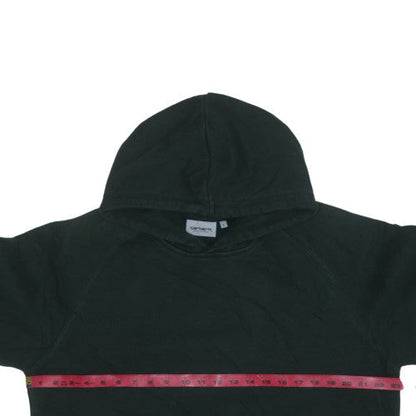 Carhartt Men's Black Pullover Hoodie L Fleece Logo Sweatshirt