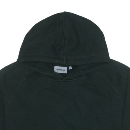 Carhartt Men's Black Pullover Hoodie L Fleece Logo Sweatshirt