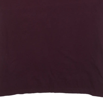 Nike Men's Burgundy Crew Neck Cotton T-Shirt Size M