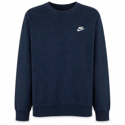 Nike Mens Blue Crew Neck Fleece Pullover Sweatshirt L