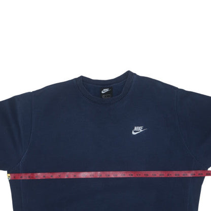 Nike Mens Blue Crew Neck Fleece Pullover Sweatshirt L