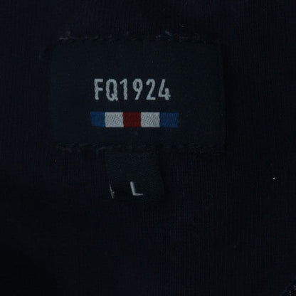 FQ1924 Men's Blue 1/4 Zip High Neck Sweatshirt Size L