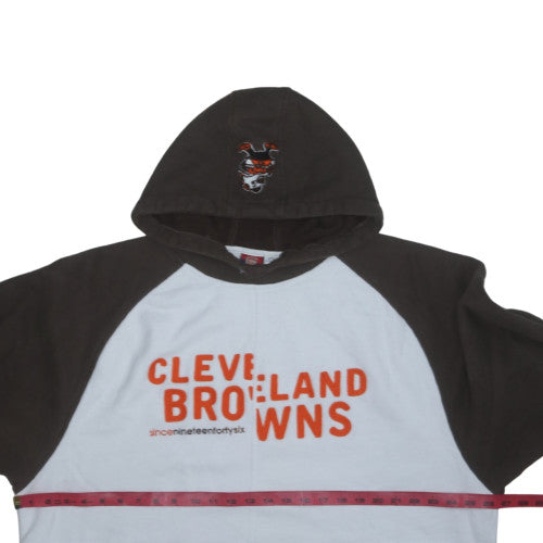 Reebok Cleveland Browns Men’s XL Brown Pullover Fleece Hoodie