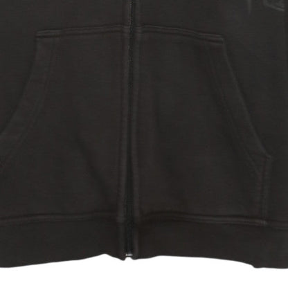 Quiksilver Boys Black Full Zip Graphic Hoodie Size 14 Years