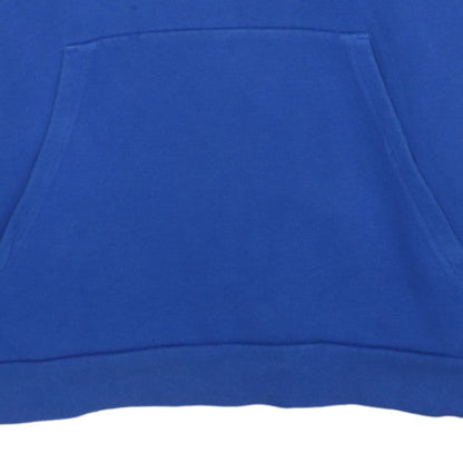 Adidas Men Blue Pullover Hoodie Medium Sports Fleece Sweatshirt
