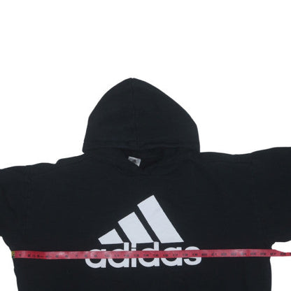 Adidas Women's Black XL Pullover Hoodie with Logo Print