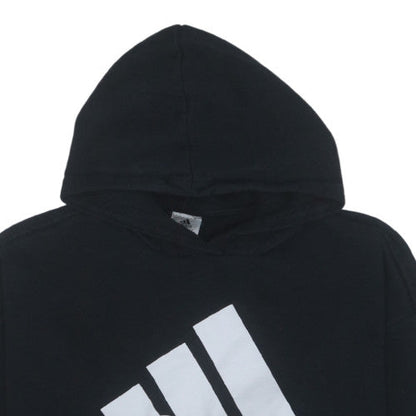 Adidas Women's Black XL Pullover Hoodie with Logo Print