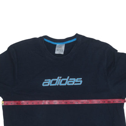 Adidas Mens Black Short Sleeve Crew Neck Cotton Sports T-Shirt L