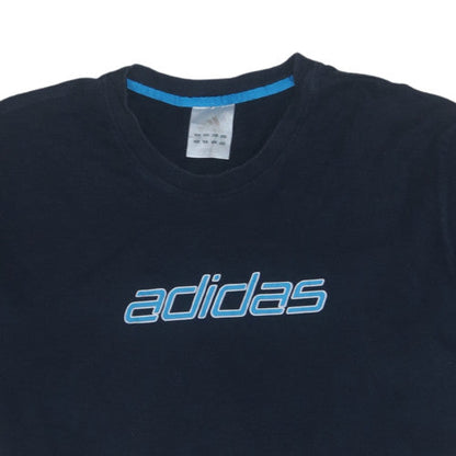 Adidas Mens Black Short Sleeve Crew Neck Cotton Sports T-Shirt L