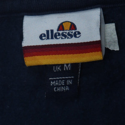 Ellesse Men's Navy Blue Logo Crew Neck Sweatshirt M Cotton Blend