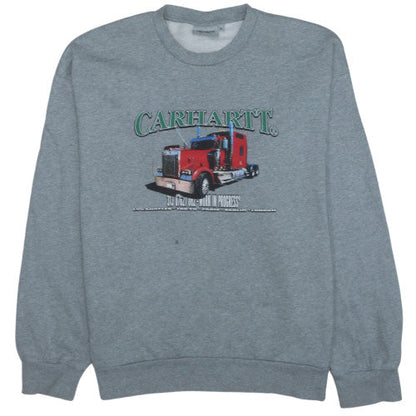 Carhartt Men's Grey XL Pullover Sweatshirt Graphic Workwear