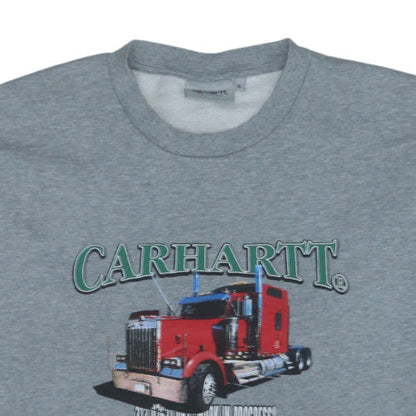 Carhartt Men's Grey XL Pullover Sweatshirt Graphic Workwear