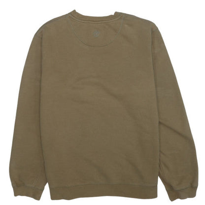 Timberland Men Brown Cotton Crew Neck Pullover Sweatshirt L