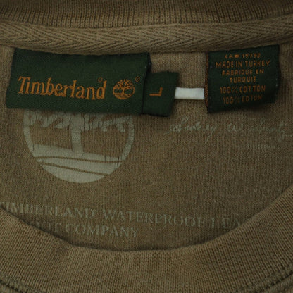 Timberland Men Brown Cotton Crew Neck Pullover Sweatshirt L