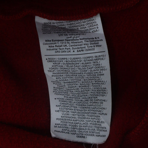 Jordan Men's Red Full Zip Hoodie Size S Sports Fleece