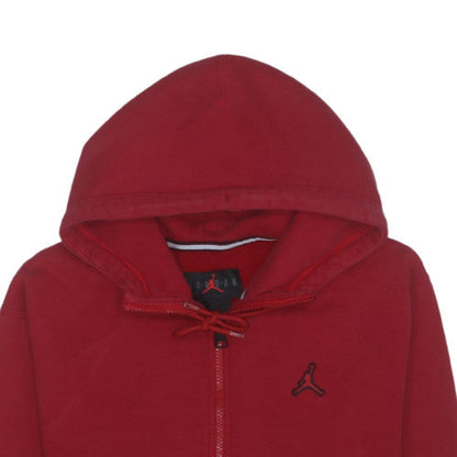 Jordan Men's Red Full Zip Hoodie Size S Sports Fleece