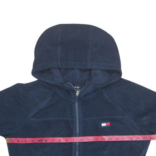 Tommy Hilfiger Womens Navy Full Zip Hoodie Fleece Size M