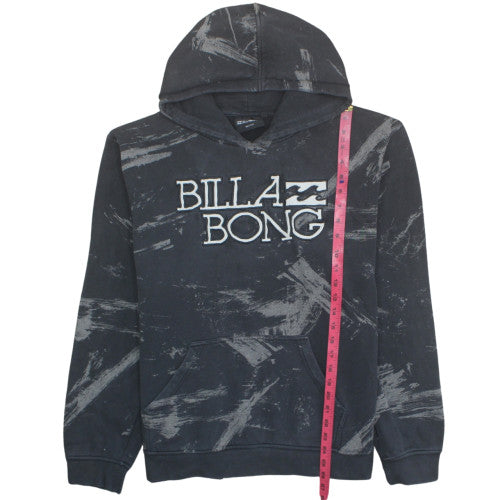Billabong Mens Black Graphic Pullover Hoodie Size L Fleece