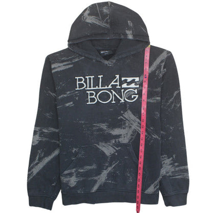 Billabong Mens Black Graphic Pullover Hoodie Size L Fleece
