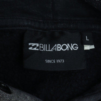 Billabong Mens Black Graphic Pullover Hoodie Size L Fleece