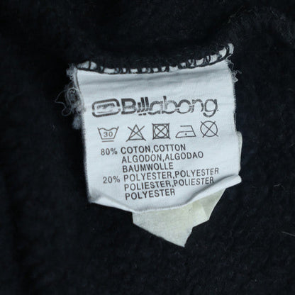 Billabong Mens Black Graphic Pullover Hoodie Size L Fleece