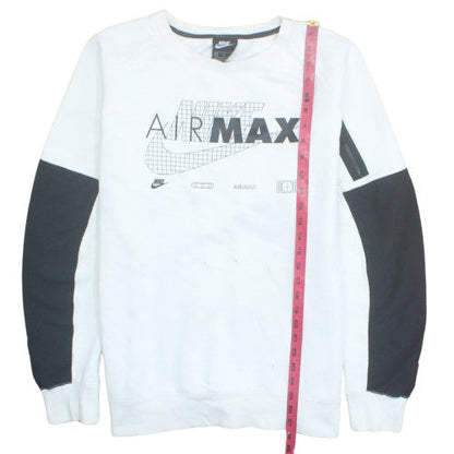 Nike Air Max Men’s White XL Pullover Sweatshirt Graphic Logo Sportswear