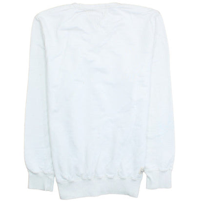 Fred Perry Men's White L Pullover Sweatshirt Stockport Logo Cotton