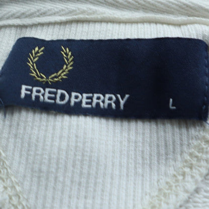 Fred Perry Men's White L Pullover Sweatshirt Stockport Logo Cotton